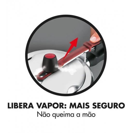 Panela De Pressão 4,5L Clock Original+ Fechamento Interno   